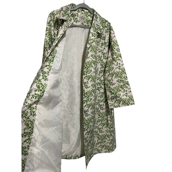 Macy's Green Floral Trench Coat - Picture 7 of 12